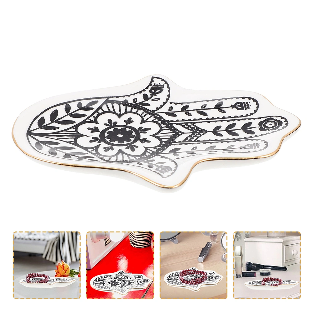2pcs Decorative Fingered Citron Jewelry Trays Nordic Jewelry Display Holders
