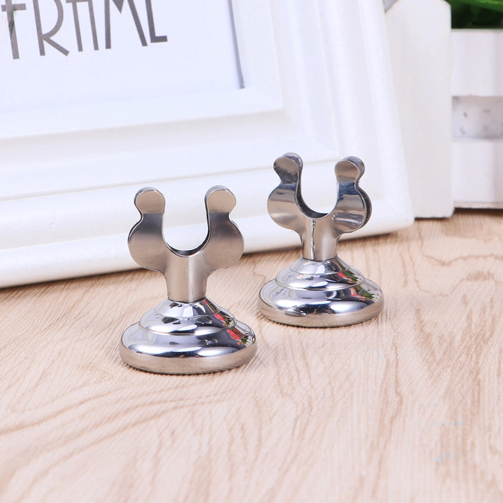 5pcs Stainless Steel Menu Stand Portable Table Number Holder Menu Place Holder Meal Holder for Restaurant