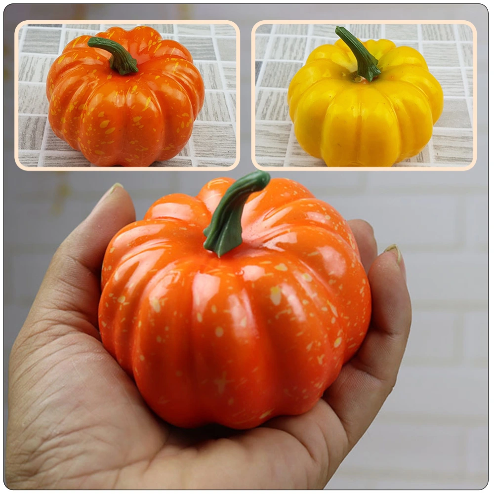 10 Pcs Halloween Artificial Pumpkin Decor Fake Pumpkin Adornment Early Education Prop