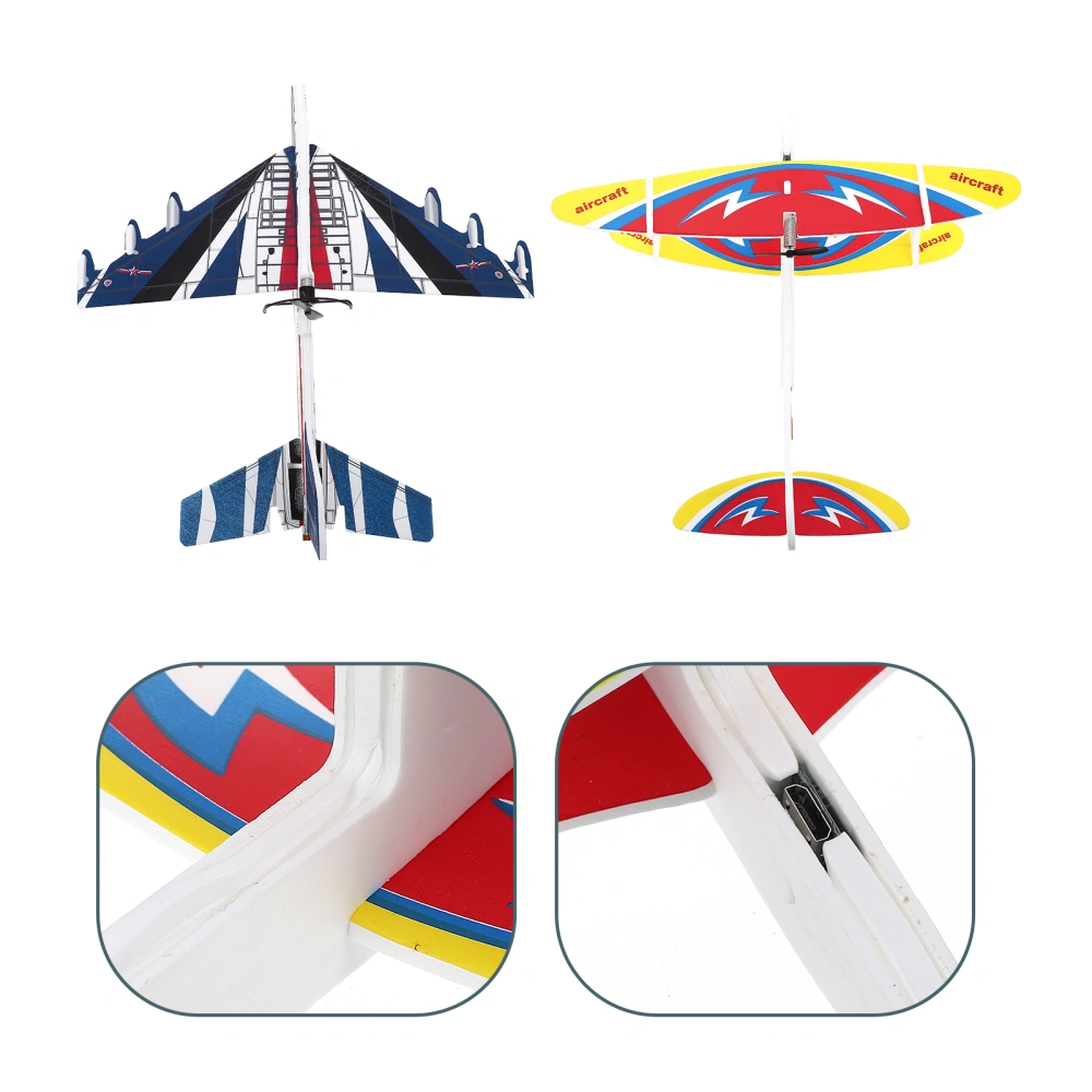 2pcs USB Charged Airplane Model Toy Electric Aircraft Toy Kids Toy