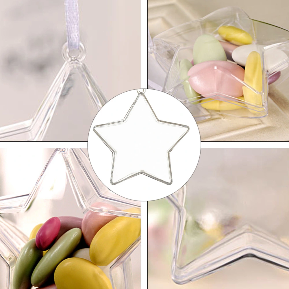 4Pcs Transparent Candy Box Party Box Storage Container Creative Candy Holder