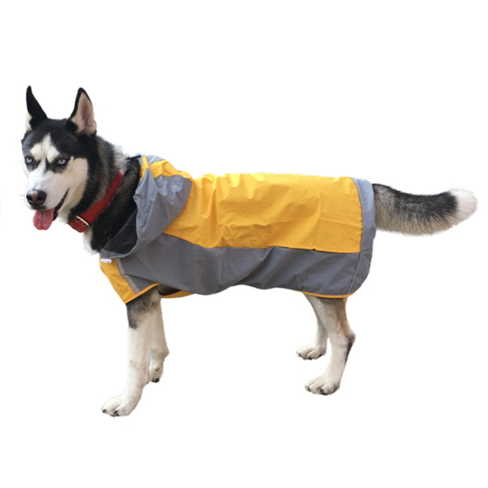 Pet Raincoat Premium Breathable Double Layer Pet Dog Rainwear Rain Size 10 (Yellow)