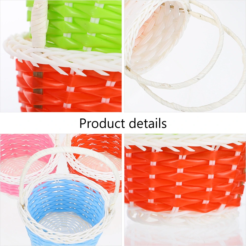 7 Pcs Plastic Storage Baskets Practical Food Baskets Lovely Craft Baskets