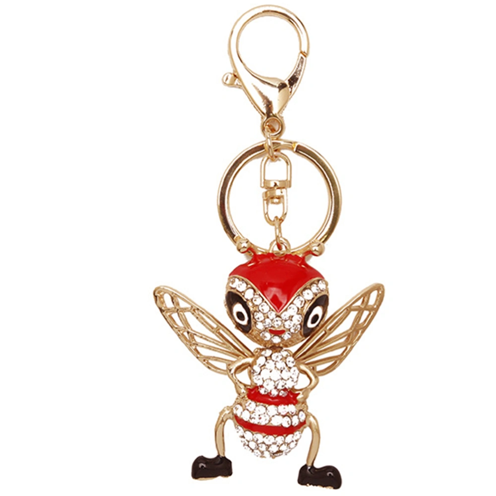 Bee Keyring Metal Bee Keychain Backpack Key Pendant Bag Hanging Decoration