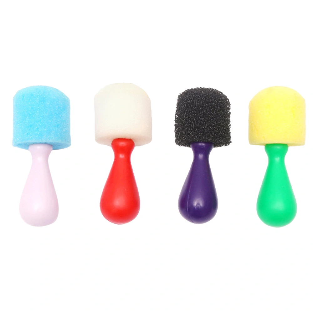 4pcs Spherical Paint Sponge Brushes Mini DIY Painting Sponge Seals Drawing Brush Doodle Tools for Kids (Random Color)