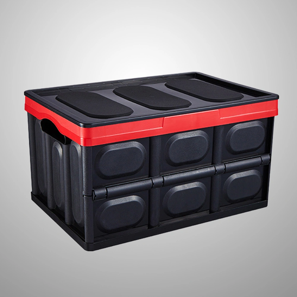 Car Trunk Foldable Organizer 30L Car Trunk Storage Box Car Storage Box Plastic Multifunctional SUV Storage Box (Black)