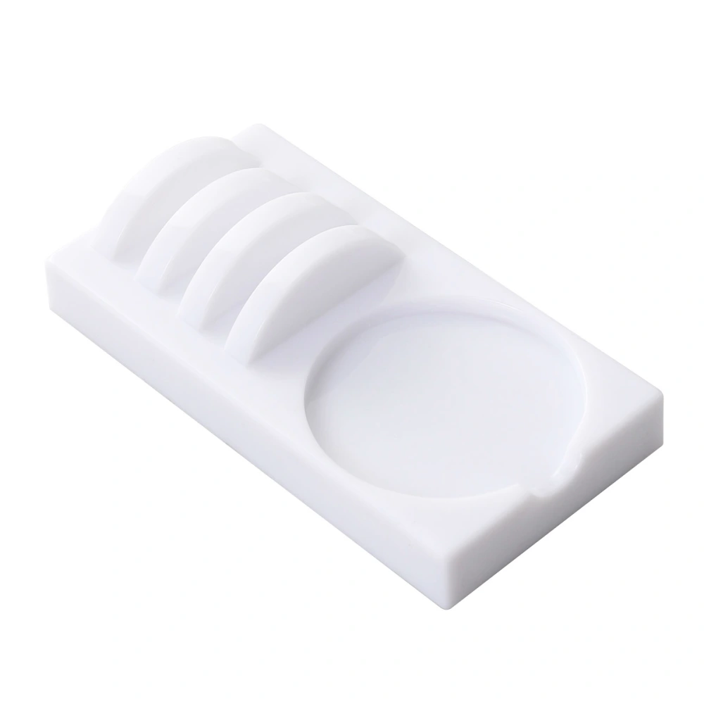 2 in 1 False Eyelashes Stand Pad Eyelash Glue Pad Tray Lashes Grafting Assistor Essential Tool (White)