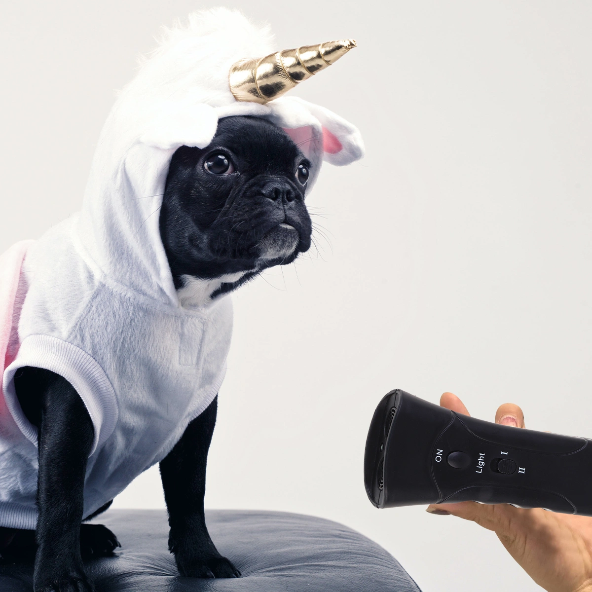 Anti Barking Stop Bark Ultrasonic Pet Dog Repeller Outdoor Dog Stop Two Speakers Bark Control Training Device Pets Dogs Supplies Without Battery