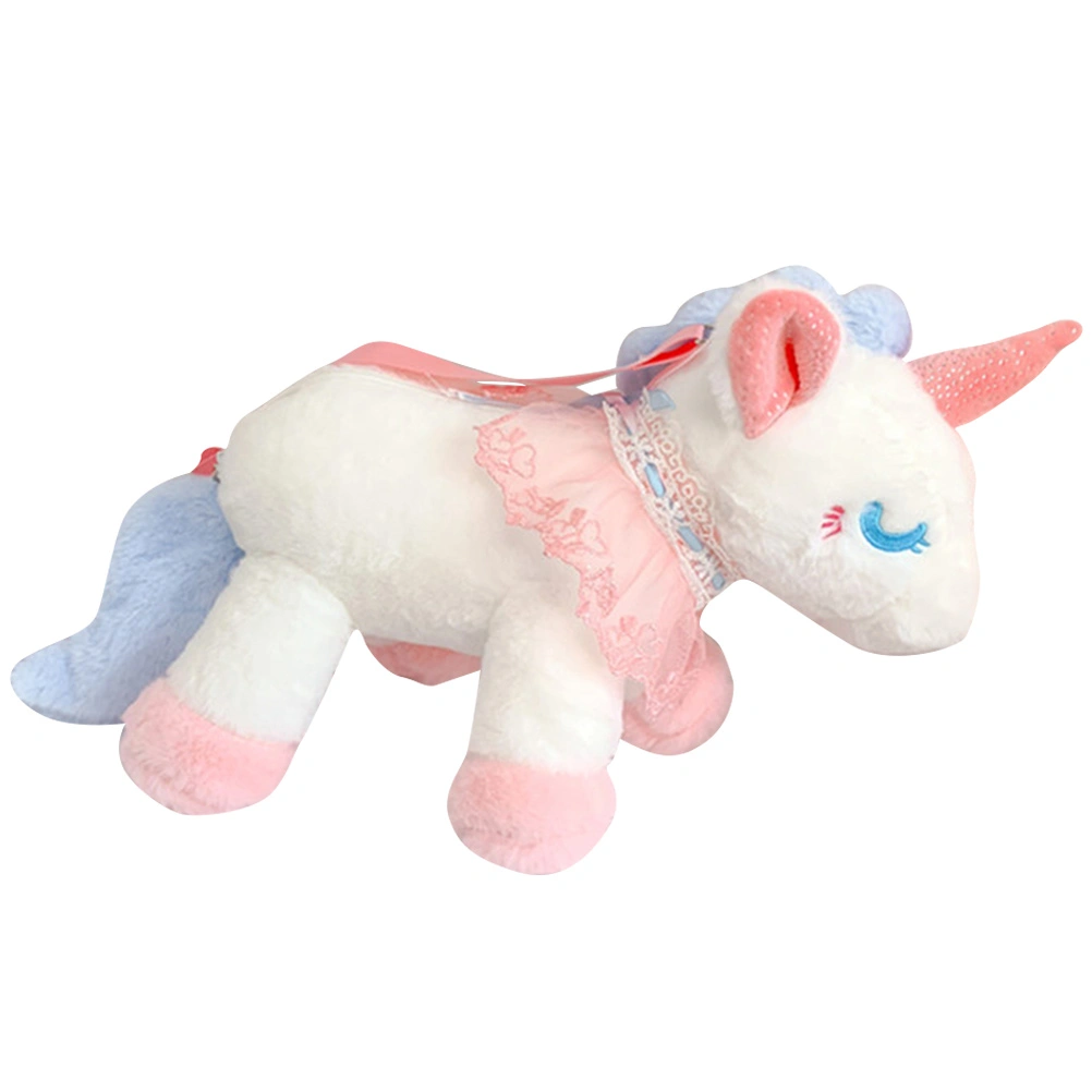 1pc Unicorn Crossbody Pouch Women Plush Pouch Mini Cartoon Shoulder Pouch