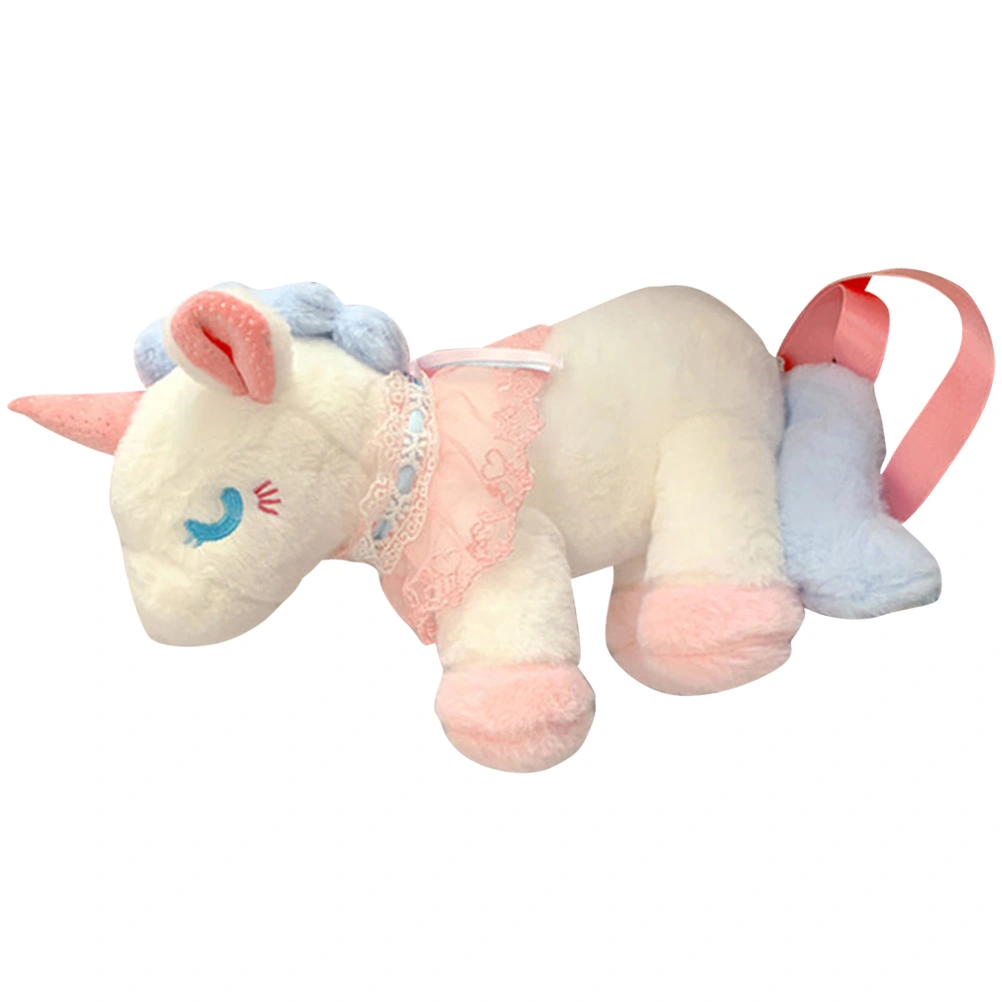 1pc Unicorn Crossbody Pouch Women Plush Pouch Mini Cartoon Shoulder Pouch