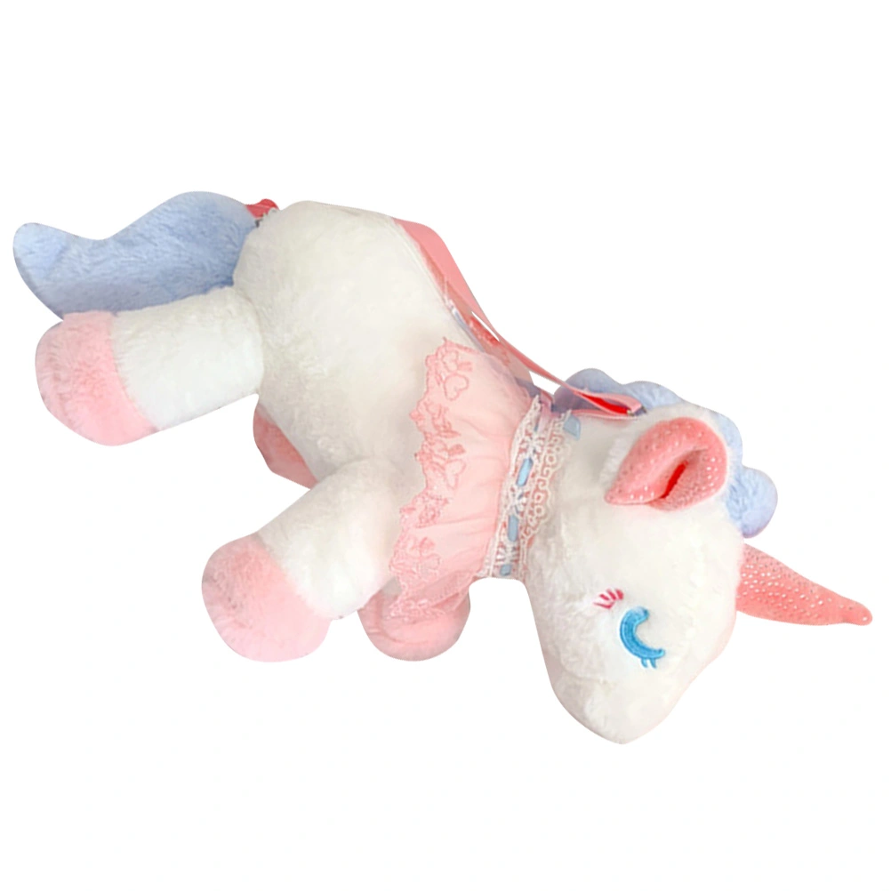 1pc Unicorn Crossbody Pouch Women Plush Pouch Mini Cartoon Shoulder Pouch