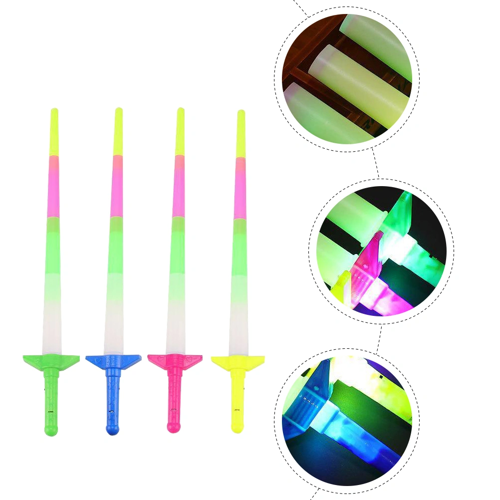 4Pcs Concert Glow Sticks Telescopic Flow Sticks Music Fans Supplies Performance Props
