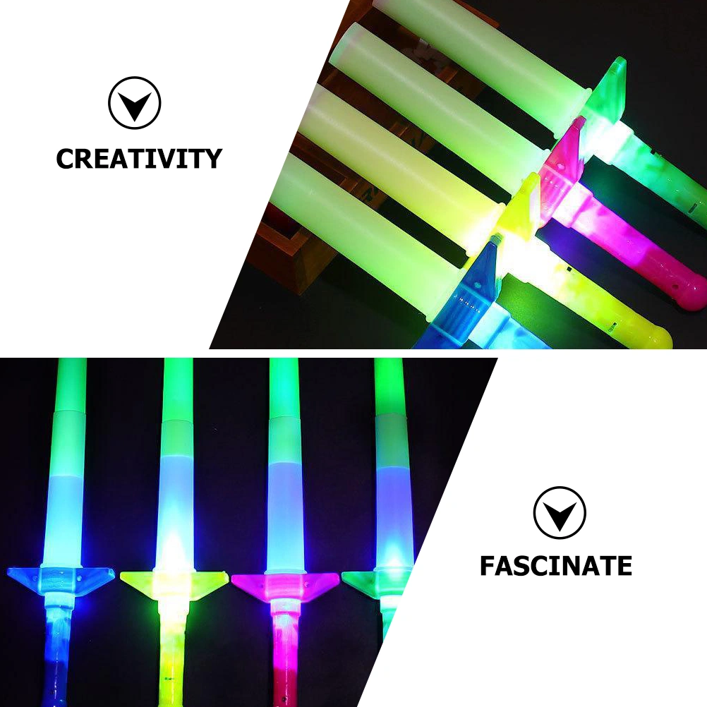 4Pcs Concert Glow Sticks Telescopic Flow Sticks Music Fans Supplies Performance Props
