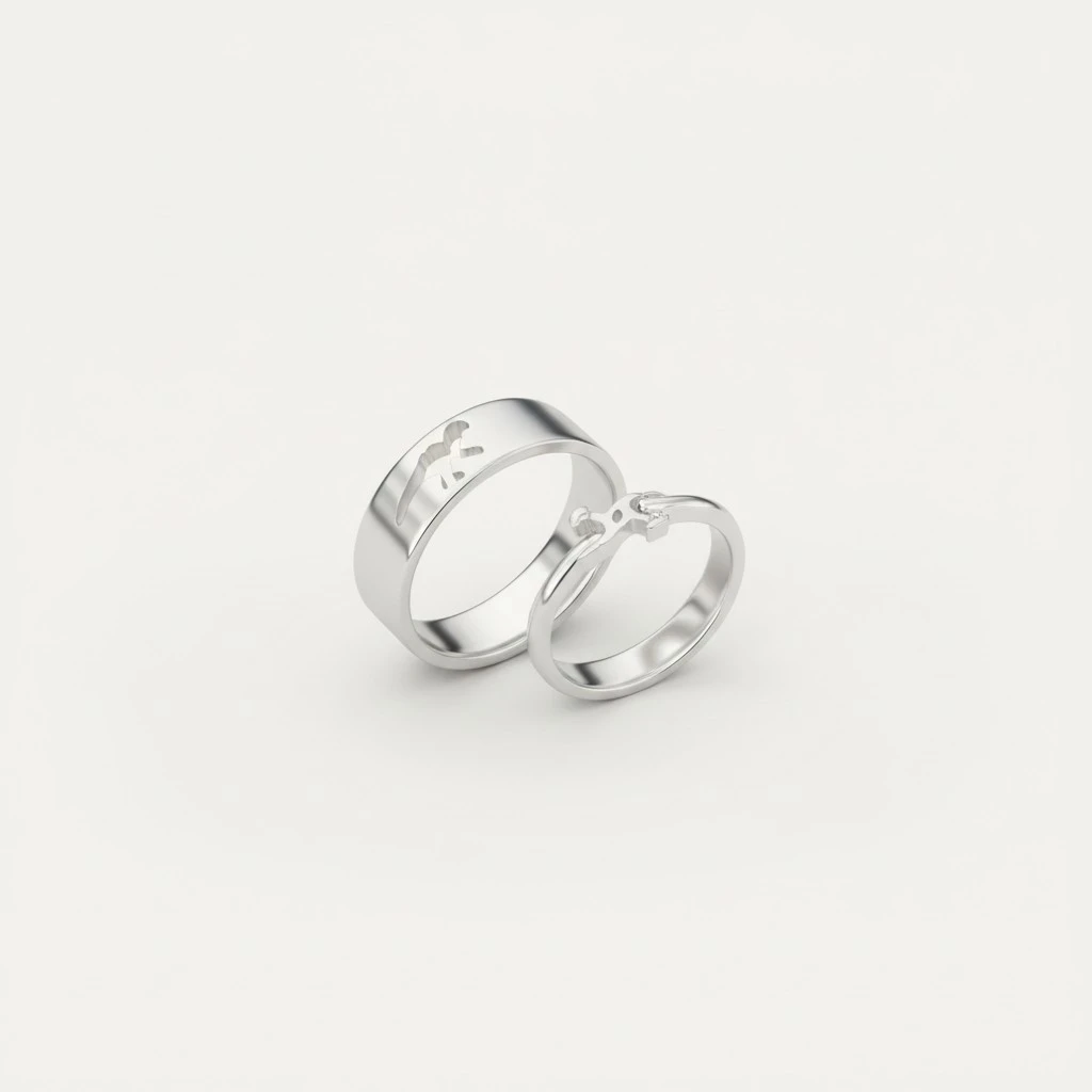2Pcs Matching Rings Dinosaur Band Ring Jewelry for Couples Engagement Wedding