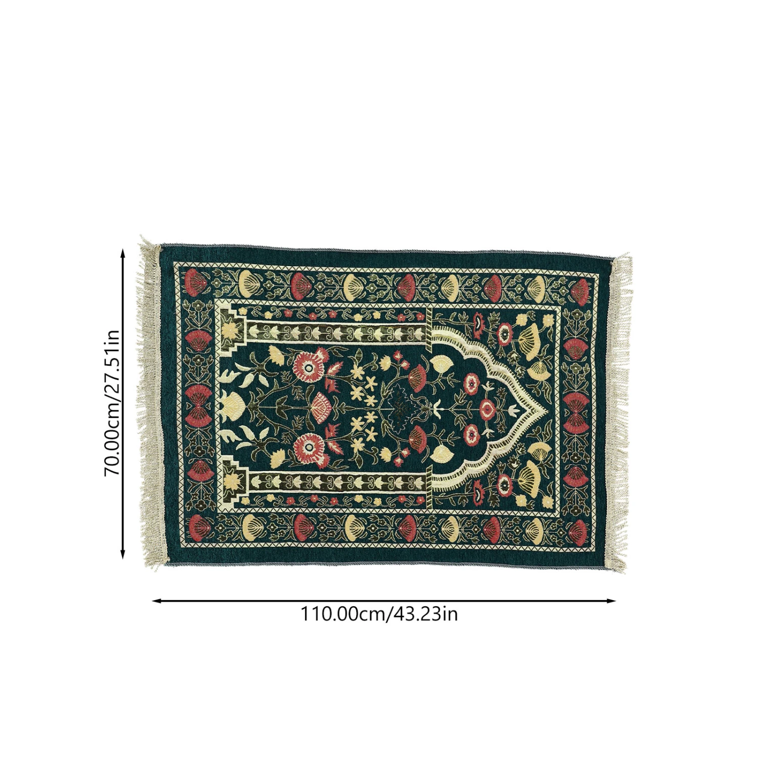 1set Prayer Mat Tassel Prayer Rug Pilgrimage Blanket with Carrying Bag