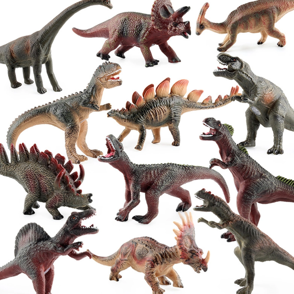 Small Cotton Filled Dinosaur Model Decoration Dinosaur Statue Toy Plastic Craft Desktop Ornament (Spinosaurus)