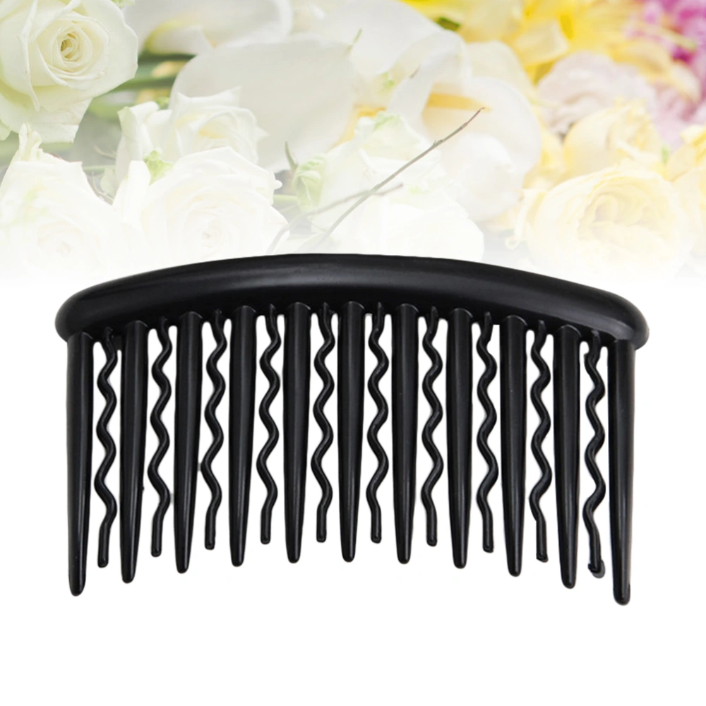 12PCS 8x5cm Plastic Hair Clip Combs Vintage Small Hair Side Combs Insert Combs for Women Lady (Black)