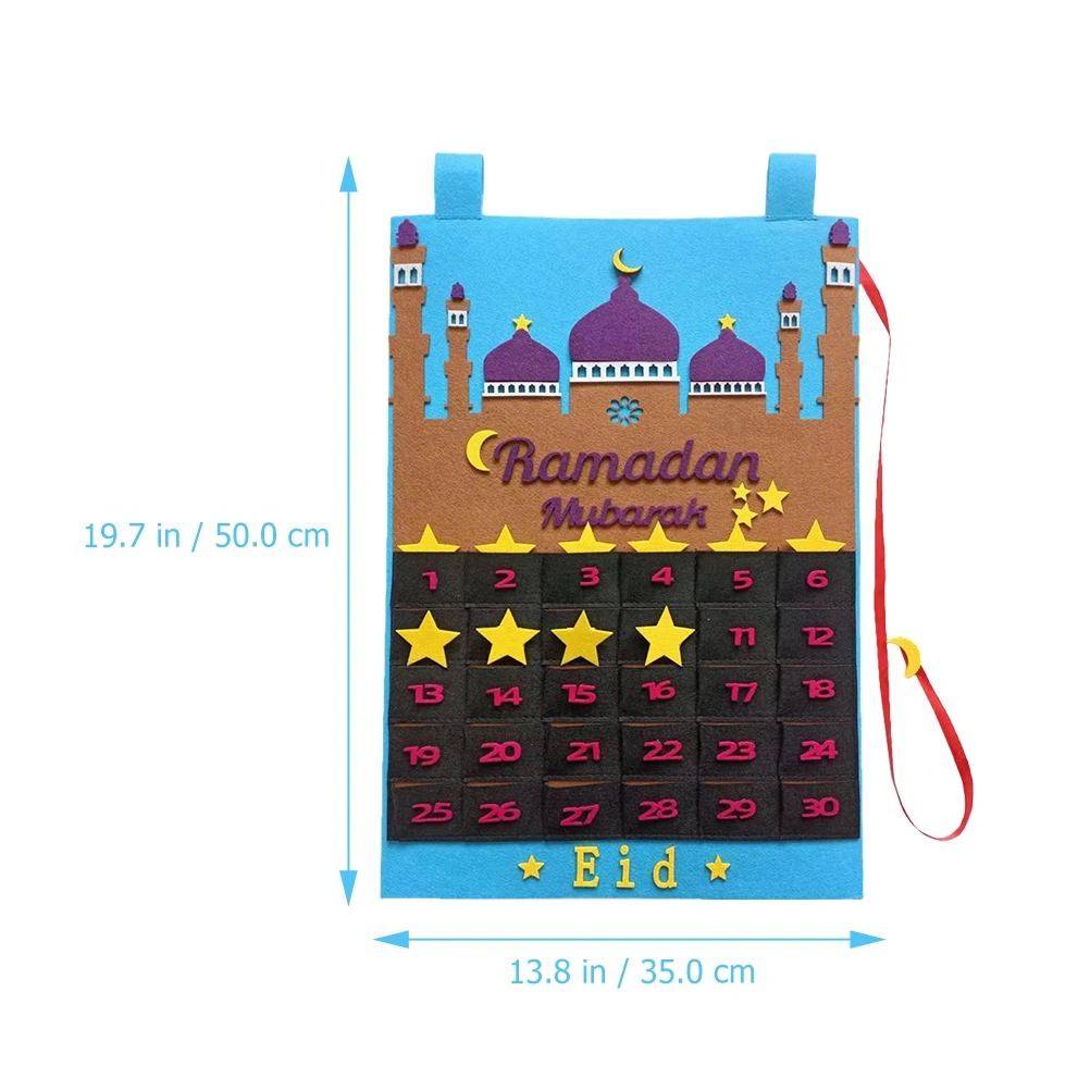 Ramadan Calender Decoration Eid Wall Hanging Calendar Countdown Calendar