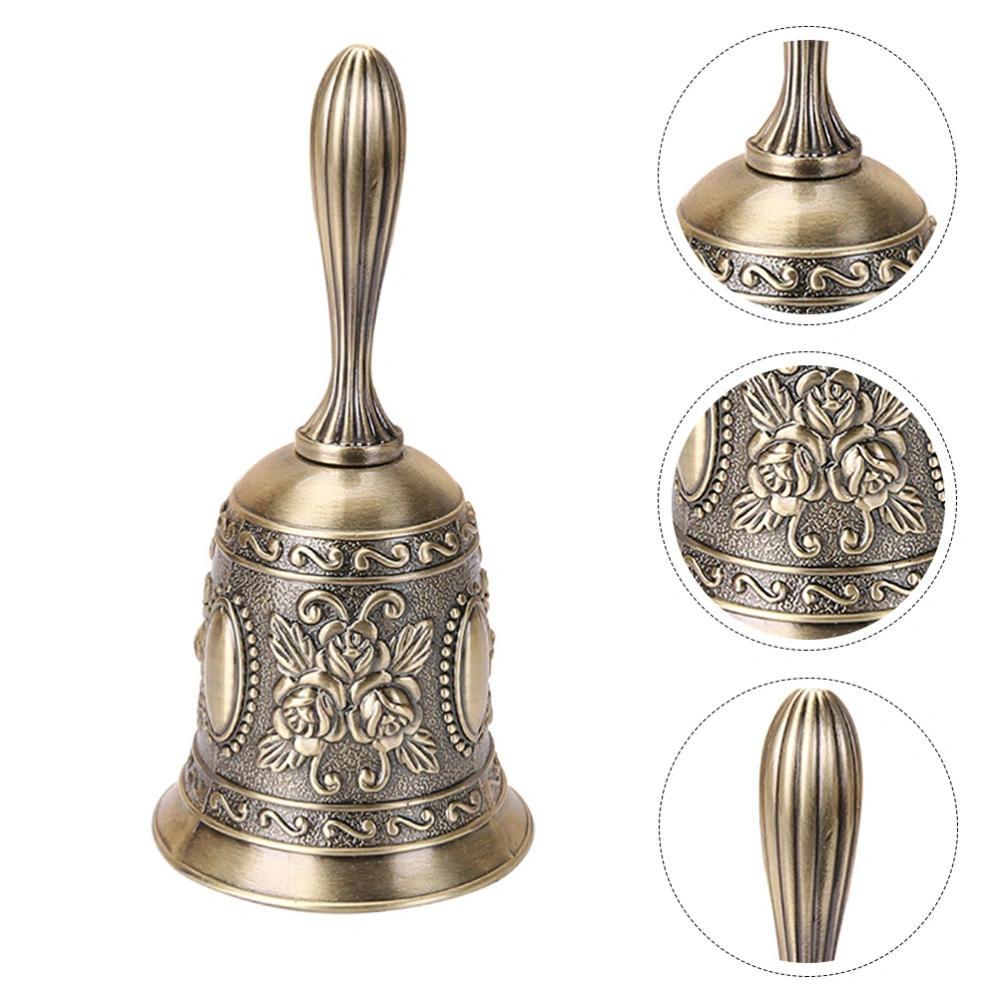 1PC Alloy Hand Bell Retro Call Bell Decoration Bell for Home Restaurant Bar