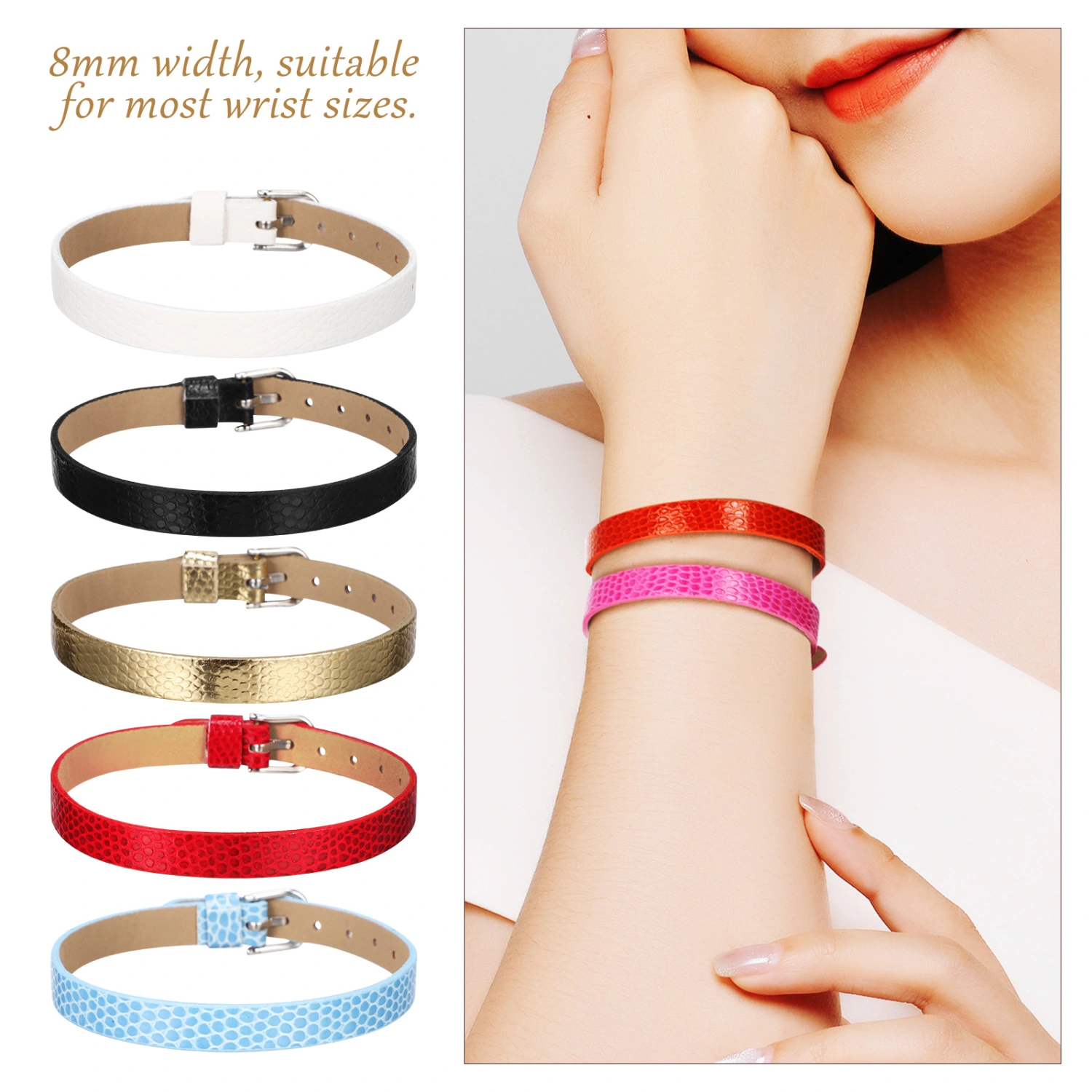 13 Pcs Plain Bracelets Womens Bracelets Simple Ladies Wristlet Snake Chain Charm Bracelet