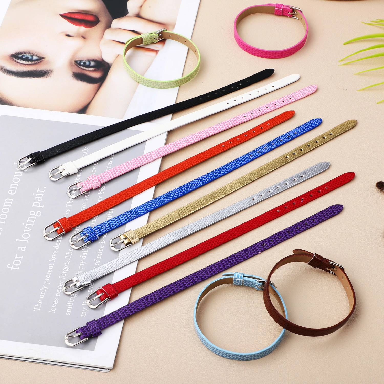 13 Pcs Plain Bracelets Womens Bracelets Simple Ladies Wristlet Snake Chain Charm Bracelet