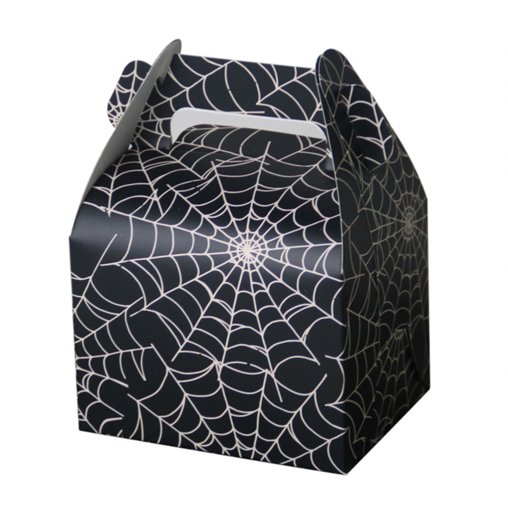 20pcs Portable Candy Boxes Halloween Treat Paper Bags Spiderweb Halloween Party Favor Boxes for Party Supplies Kids Birthday Decorations