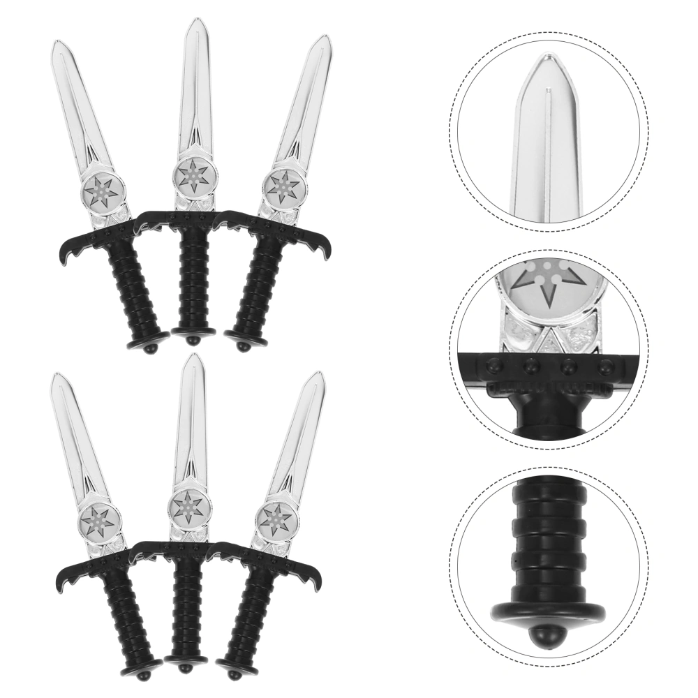 6Pcs Plastic Dagger Toys Children Stage Performance Knives Role Play Props