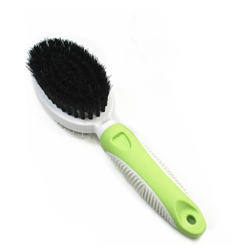 Pet Grooming Dog and Cat Dual Sided Pin and Bristle Pet Deshedding Hair Brush (Random Color)