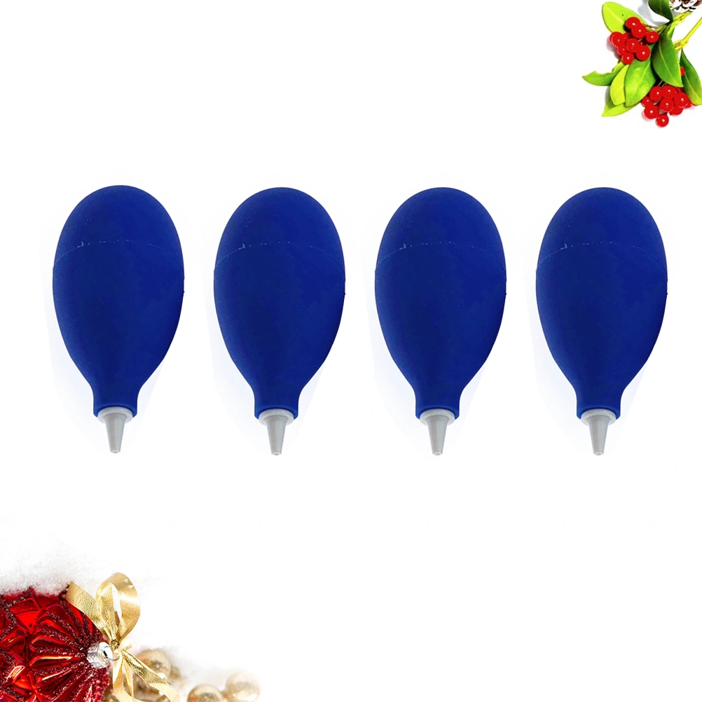 4pcs Camera Cleaning Blowing Ball Succulent Plant Dust Blower Squeeze Suction Bulb (Blue)