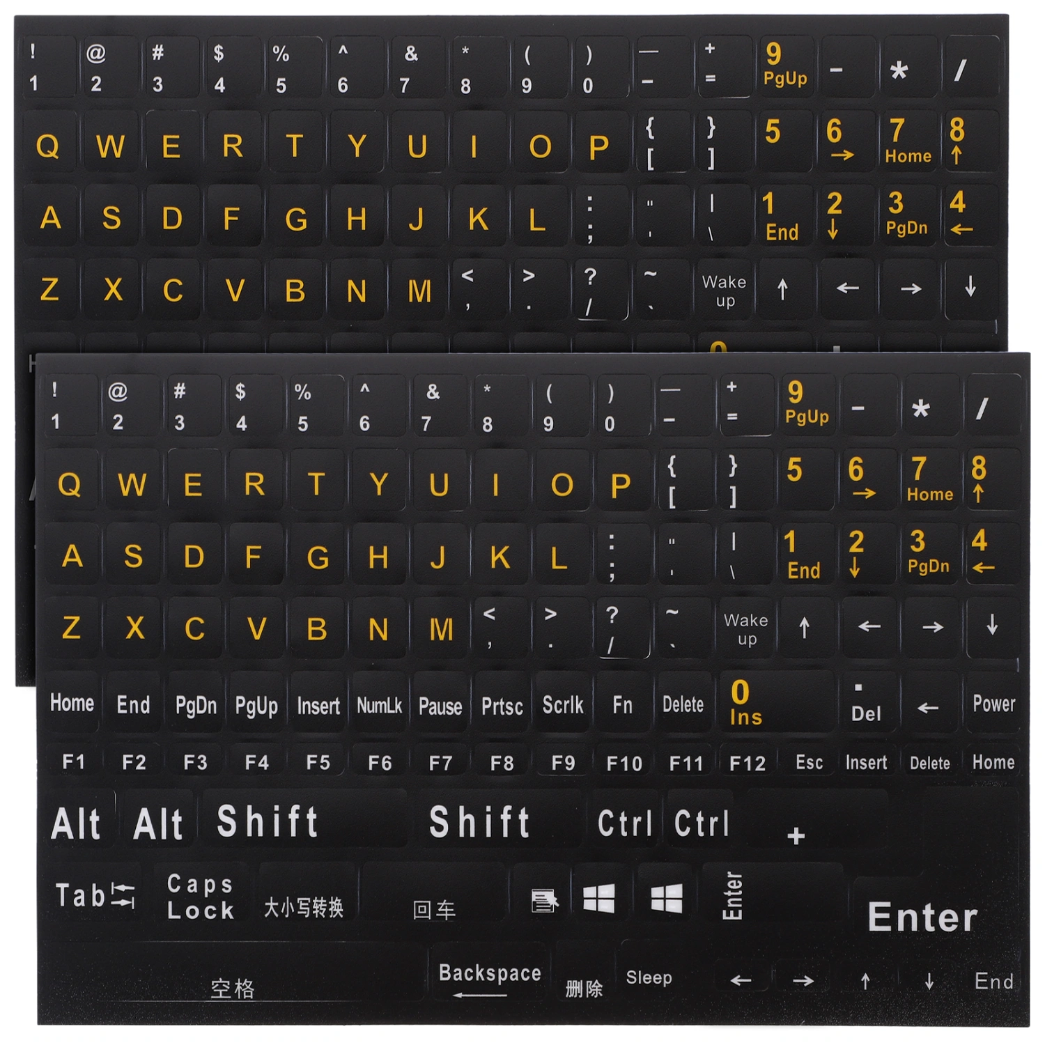 2 Sheets Keyboard Sticker English Keyboard Replacement Sticker Keyboard Label