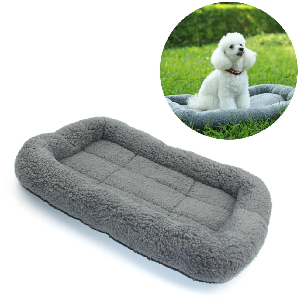 Pet Dog Beds Gray Warm Blanket for Small Medium Pet Cat Sleeping Mat Mattress Cushion