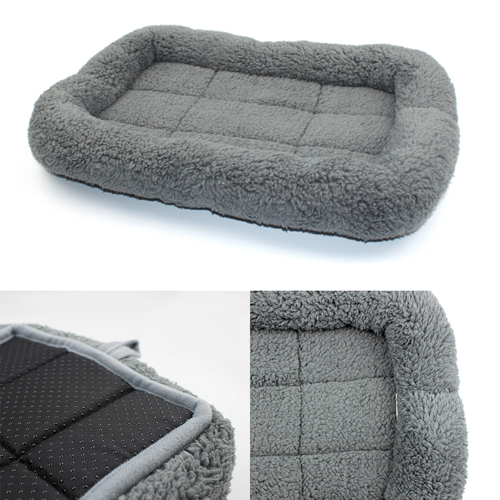 Pet Dog Beds Gray Warm Blanket for Small Medium Pet Cat Sleeping Mat Mattress Cushion