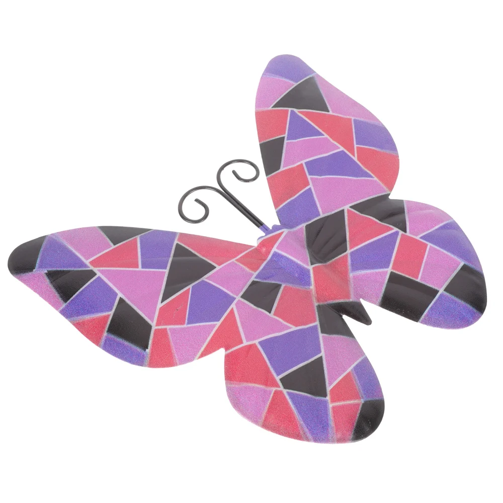 Iron Art Butterfly-shaped Statue Ornament Mosaic Butterfly-shaped Hanging Ornament