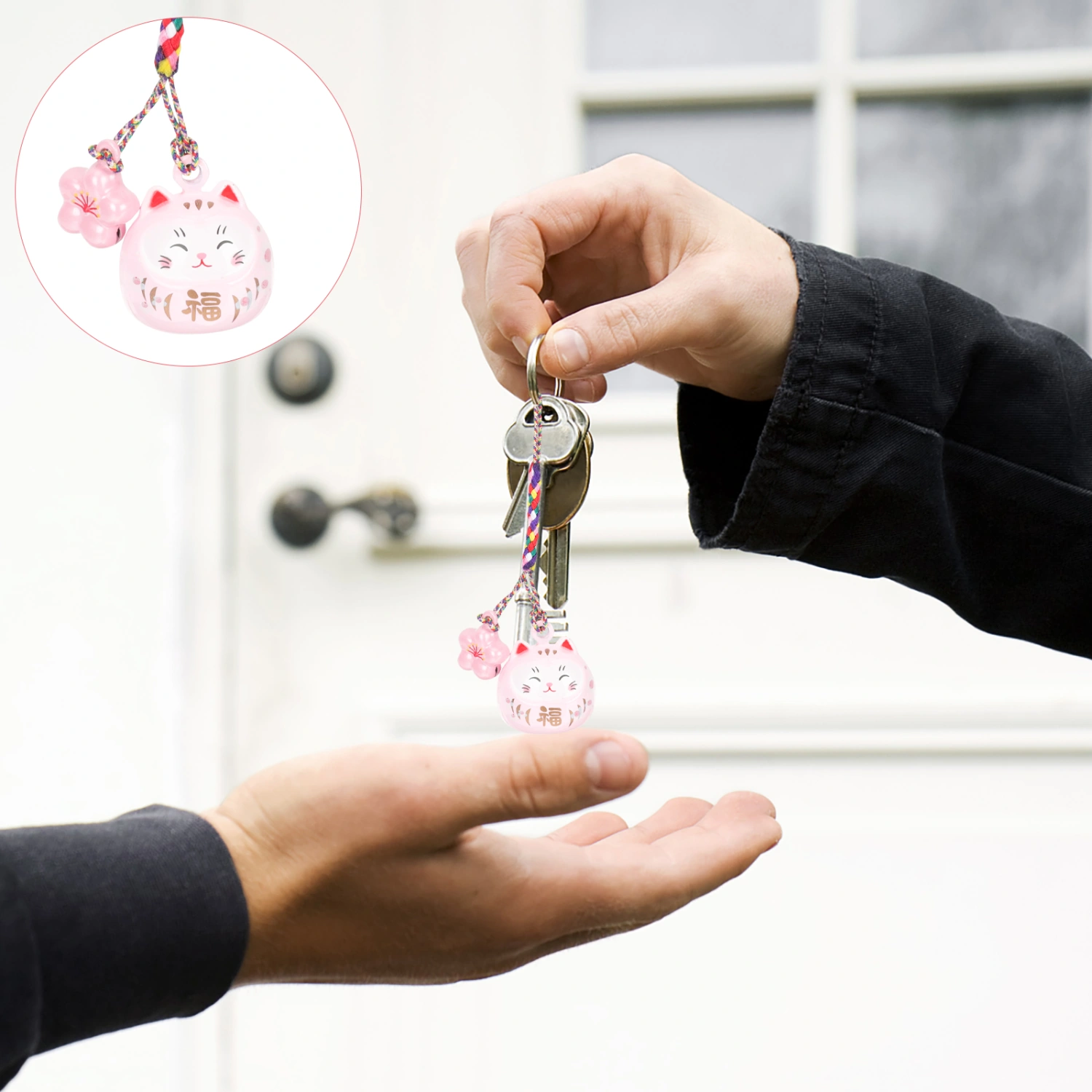 Japanese Luck Cat Hanging Pendant Decoration for Bag Backpack Key Phone Purse