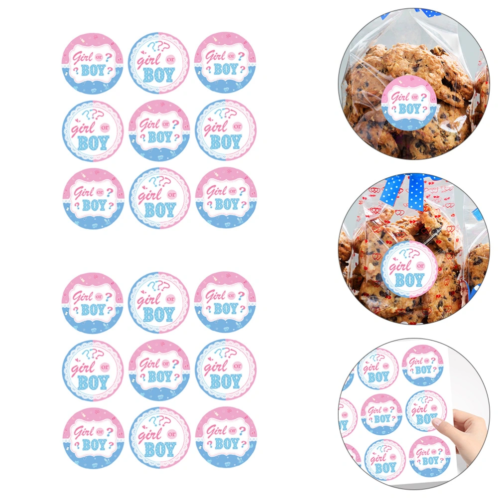 Gender Reveal Party Gift Bags and Stickers Party Paper Bags Decals Party Supply