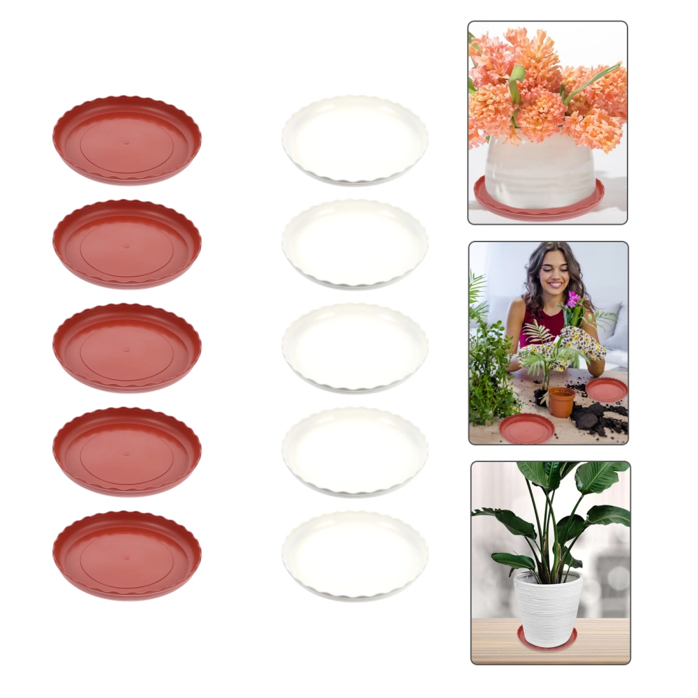 10pcs Bonsai Bottom Tray Gardening Pot Tray Flowerpot Tray Decorative Flowerpot Base