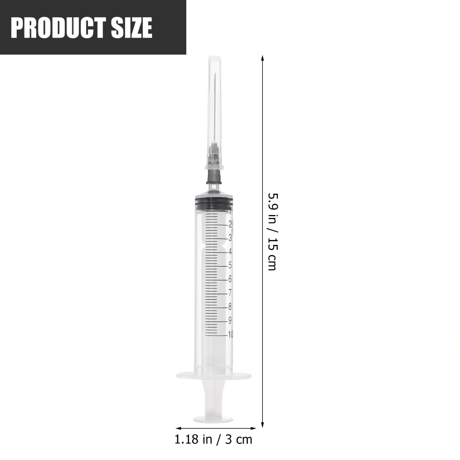 10 pcs Plastic Syringe with Needle Liquid Dispensing Syringe Scientific Laboratory Syringe
