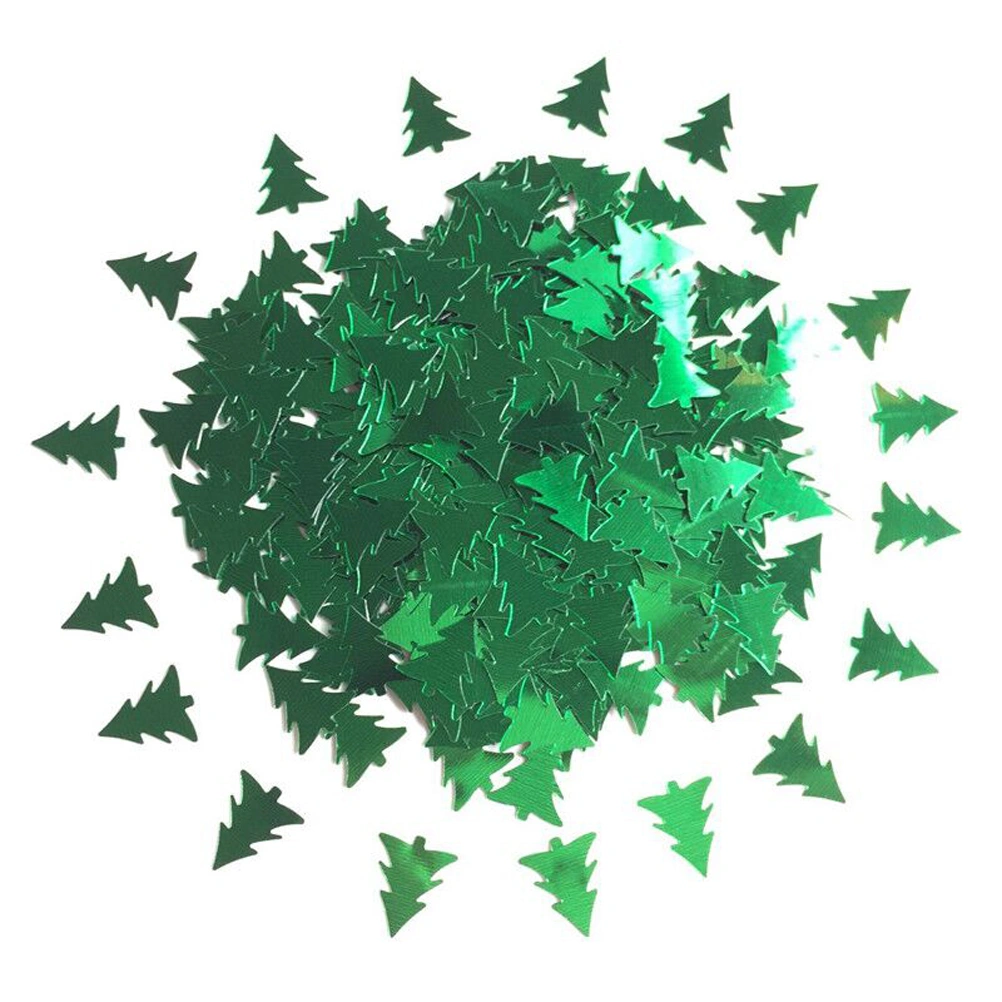 Christmas Tree Shaped Merry Christmas Table Confetti (Green)
