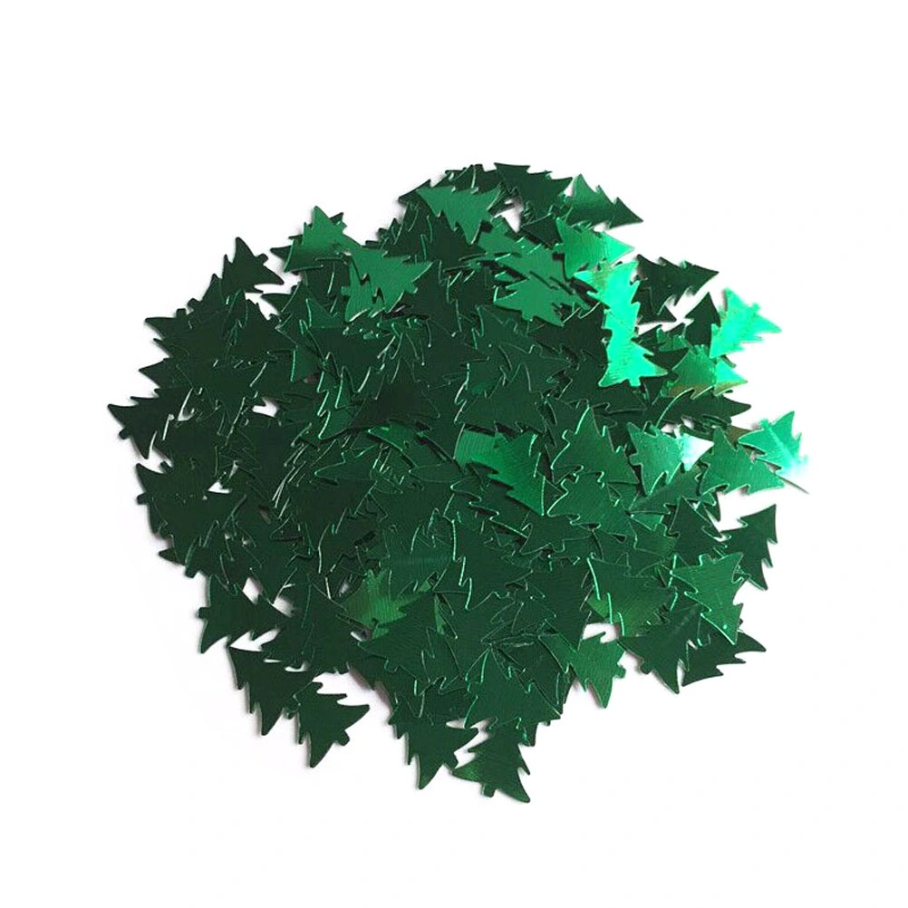 Christmas Tree Shaped Merry Christmas Table Confetti (Green)