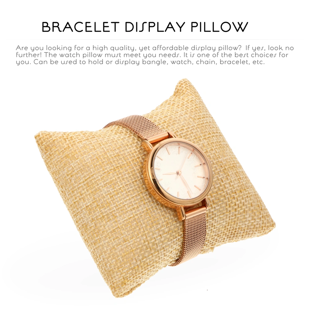 15pcs Watch Display Pillows Jute Cloth Bracelet Holder Jewelry Box Lined Pillow