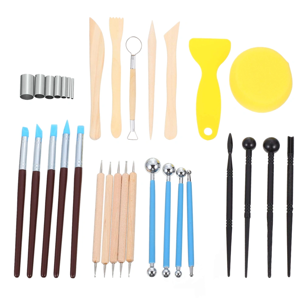 1 Set/33pcs Clay Sculpting Tools Polymer Clay Tools Pottery Modeling Tools