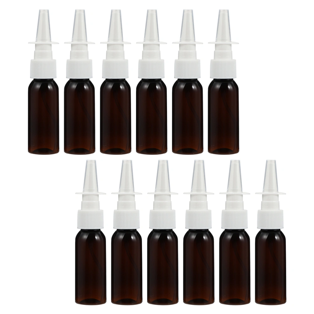 12pcs Convenient Spray Bottles Cosmetics Nasal Spray Bottles Liquid Sub Bottles