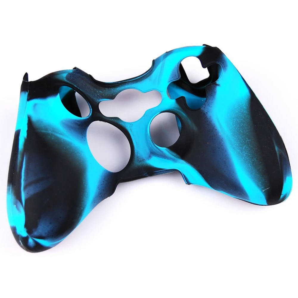 Durable Silicone Protective Skin Case Cover for 360 Controller (Blue+Black)