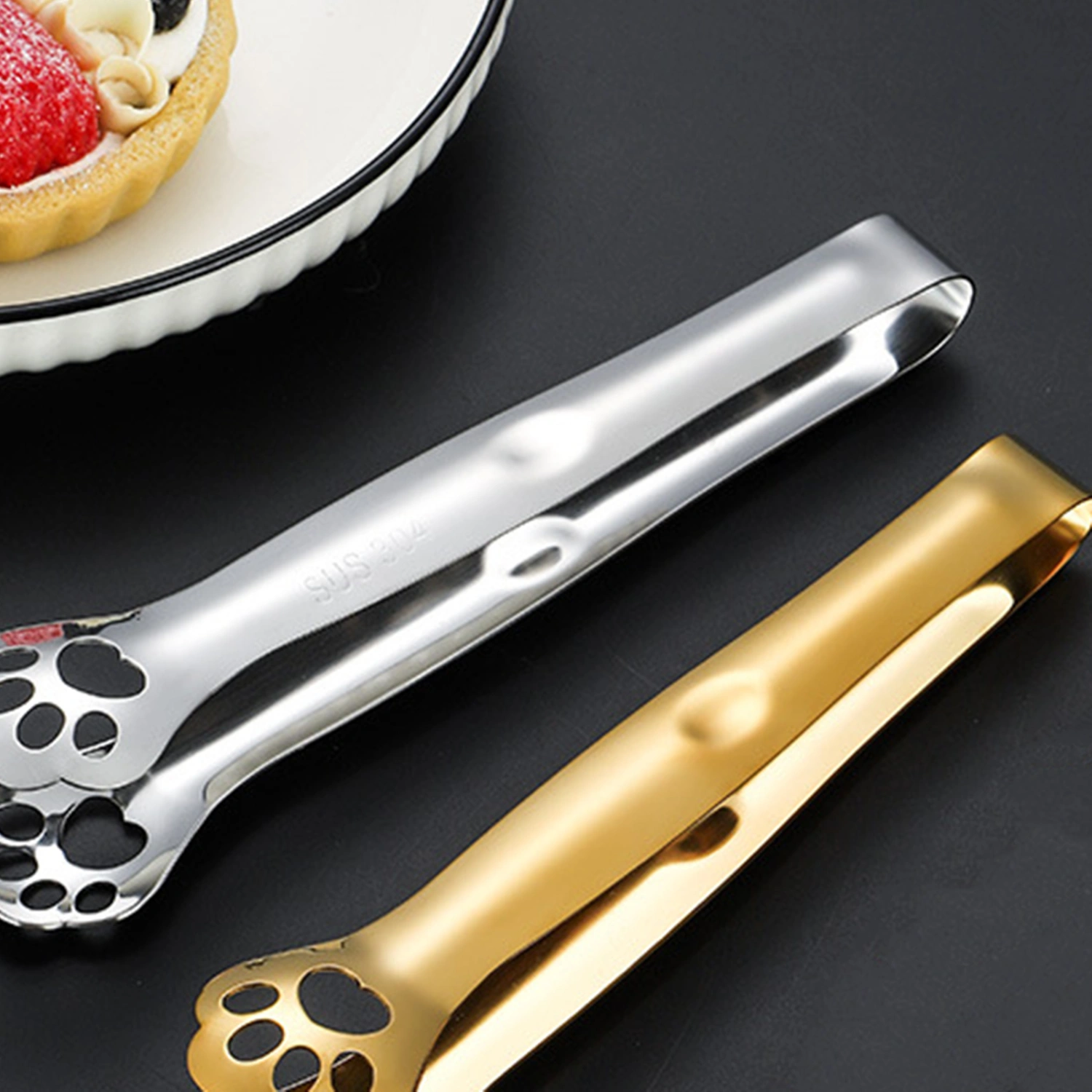 2pcs Cat Paw BBQ Tong Multi-function Barbecue Clip Convenient Cooking Tong Outdoor Accessory