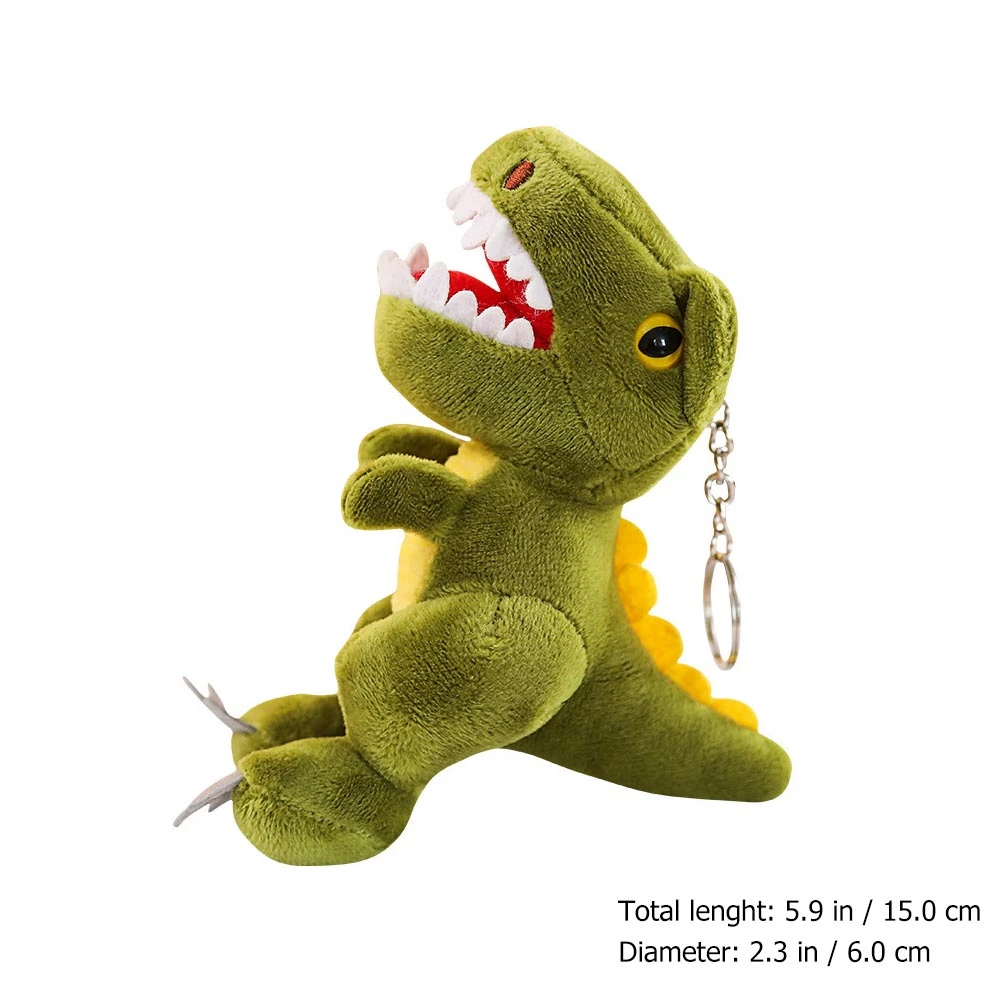 4PCS Plush Dinosaur Keychain Pendant Premium Durable Keychain Dinosaur