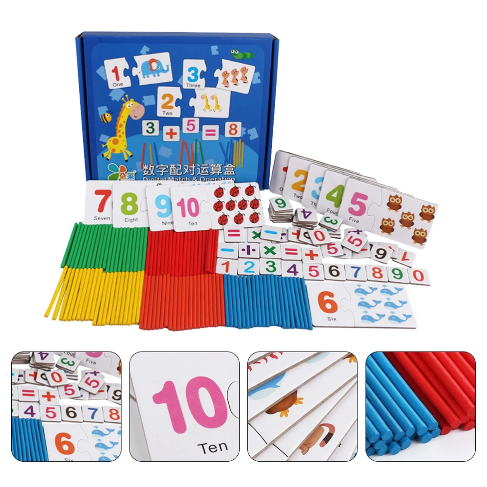 Children Early Educational Toy Numbers Cards Digital Matching Toy for Toddlers