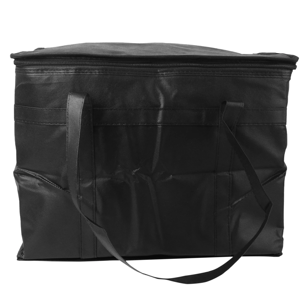 Reusable Grocery Bag Insulated Tote Cooler Bag Heavy Duty Shopping Bag (Black)