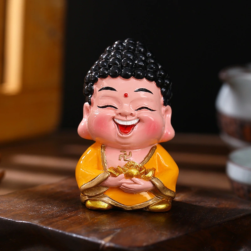 Buddha Statue Chinese Style Fortune and Luck Figurine Desktop Ornament New Year Decoration