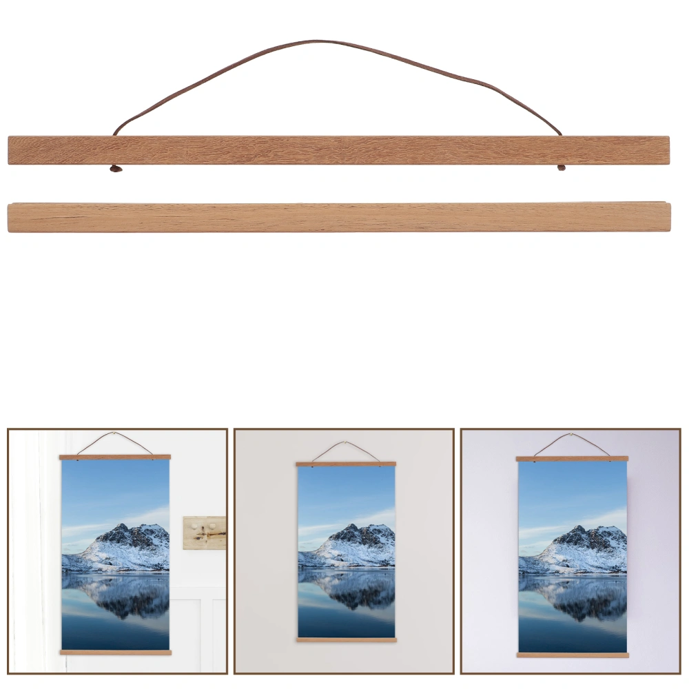 1set Scroll Calendar Hanging Picture Hanging Rods Magnetic Painting Hanging Rods