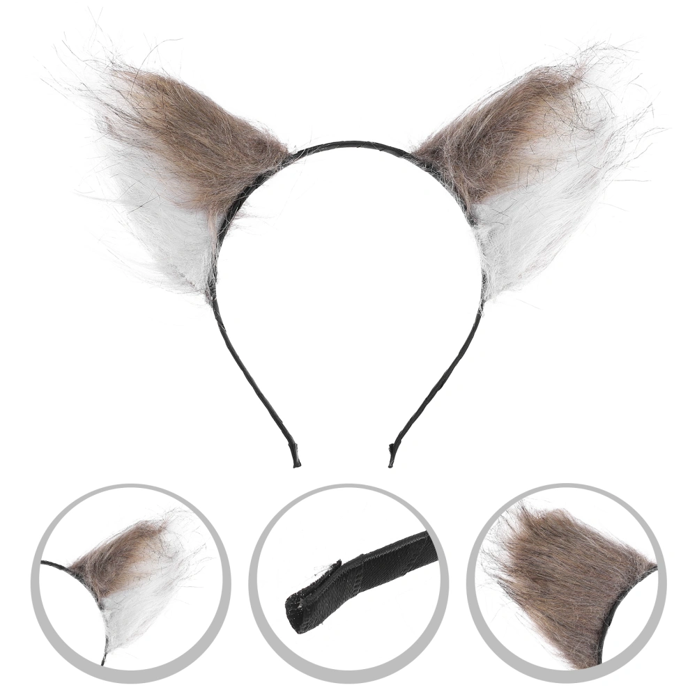 Cosplay Headband with Foxes Ear Cosplay Prop Party Animals Ear Head Decor